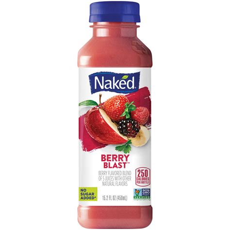 Naked Juice Fruit Smoothie, Berry Blast, 15.2 oz Bottle - Walmart.com - Walmart.com