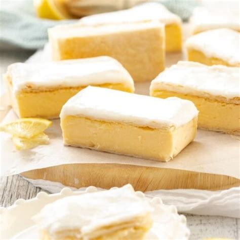 Lemon Vanilla Custard Slice - Sugar Salt Magic