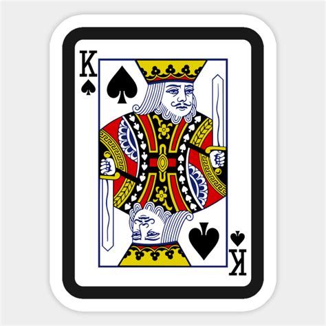 King of Spades Playing Card - King Of Spades - Sticker | TeePublic