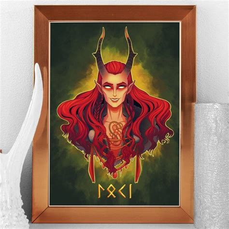 Loki Norse God PRINT Loki Deity Norse Pantheon Deity Art | Etsy