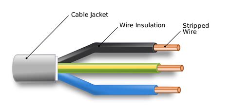 Electrical cable with three insulated conductors | Electrical cables ...