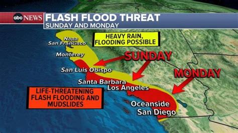 California braces for life-threatening storm expected to bring flooding, mudslide threat