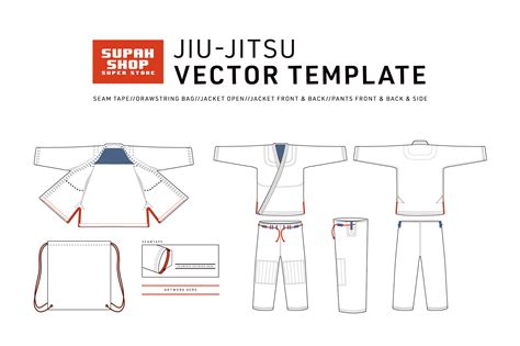 Jiu-Jitsu Vector Template | Product Mockups ~ Creative Market