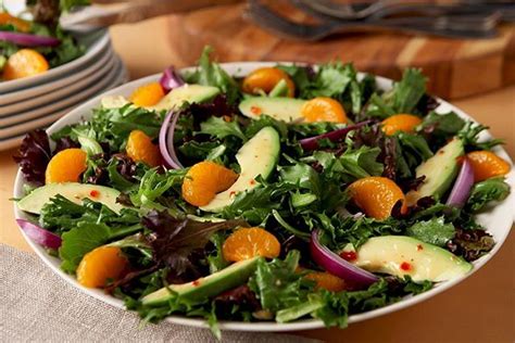 Orange-Avocado Mixed Greens Salad Recipe | Salad mixed greens, Green salad recipes, Bacon ...