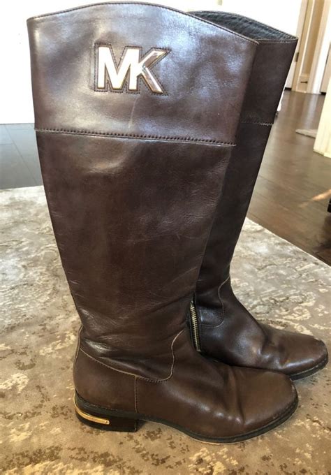 Brown leather women’s Michael Kors Leather Boots Size 8. Good used ...