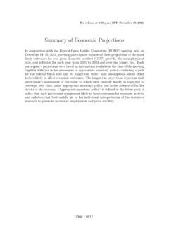 Summary of Economic Projections - Federal Reserve / summary-of-economic ...