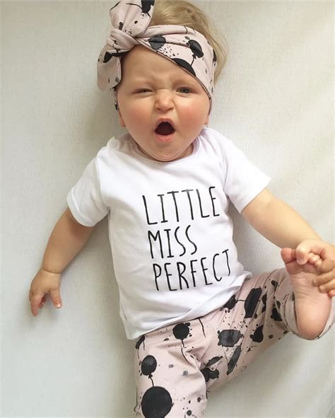 Summer infant baby girl clothes cotton letters printed t shirt + pants ...