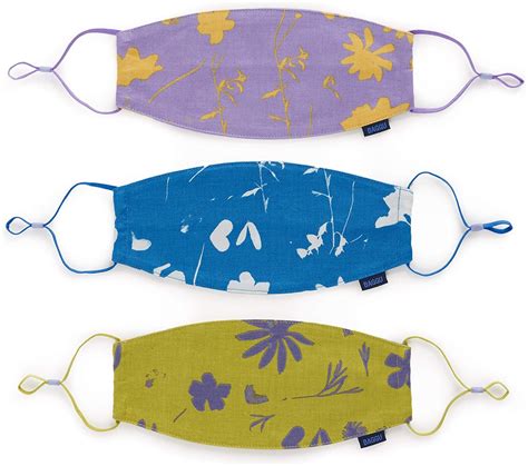 Amazon.com: BAGGU Fabric Masks Loop Set, Cotton Masks for Travel or Everyday Use, 3-Pack: Floral ...