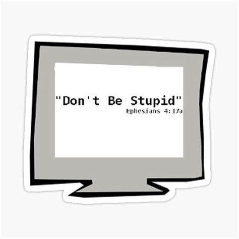 "Qwerty - Don't Be Stupid" Sticker for Sale by Blu3Lantern2814 | Redbubble