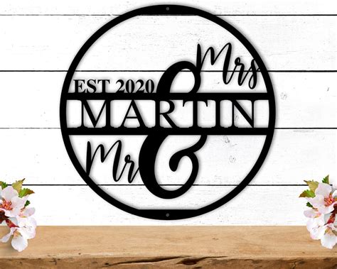 Custom Wedding Sign, Last Name Metal Sign, Custom Metal Sign ...