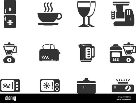 Kitchen Utensils Icon Set Stock Vector Image & Art - Alamy
