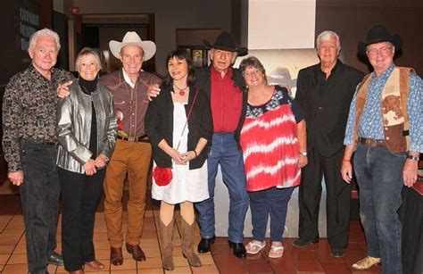 The Virginian cast reunion. Roberta Shore, Don Quine, Diane Roter,James Drury, Clu Gulagar ...