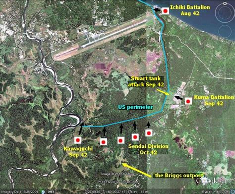 Japanese attacks near Henderson Field | WW2 - Guadalcanal Then and No…