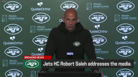 New York Jets head coach Robert Saleh's full press conference following quarterback Aaron ...