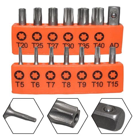 Mata obeng Torx s dengan mata obeng Torx adaptor dengan lubang T5-T40 obeng elektrik | Lazada ...