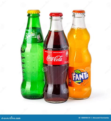 Classic Bottle of Coca-Cola, Fanta, Sprite Editorial Image - Image of advertising, corporation ...