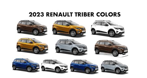 2023 Renault Triber Colors: White, Blue, Mustard, Brown - GaadiKey