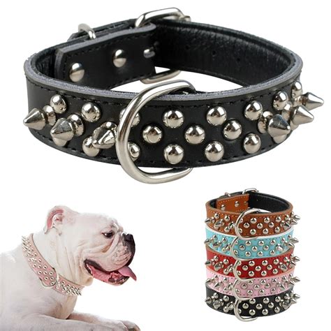 Spiked Leather Dog Collars For Sale | IUCN Water