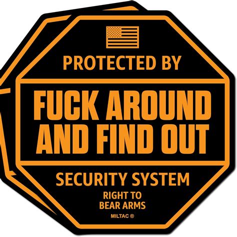 Amazon.com - FAFO Sticker Security Warning Sign [2-Pack] Protected by ...