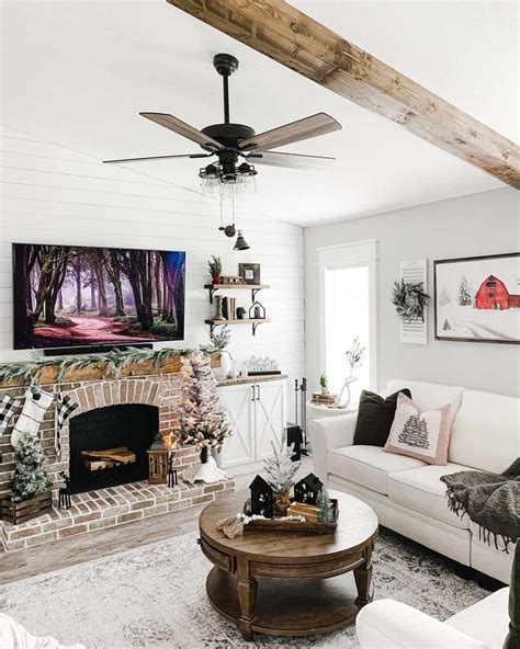 Farmhouse Ceiling Fan on White Vaulted Ceiling - Soul & Lane