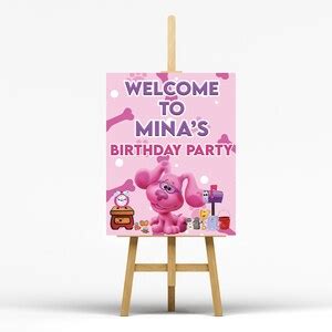 Blue's Clues Magenta Birthday Welcome Signblue's - Etsy