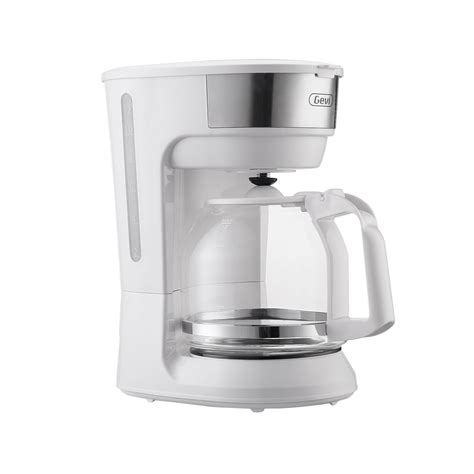 12-Cup White Drip Coffee Maker with Glass Carafe - Walmart.com ...