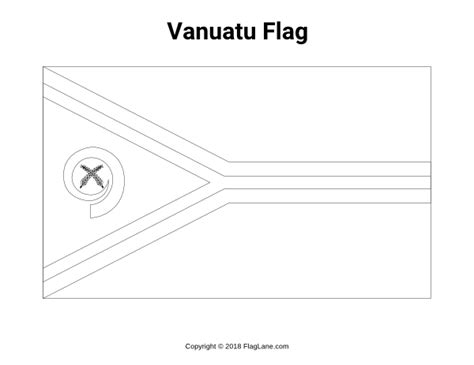 Free Vanuatu Flag Coloring Page