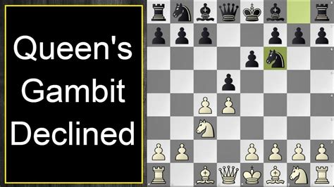 Basics Of Queen's Gambit Declined | Chess Opening for White and Black - YouTube