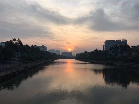 Sunrise over Ho Chi Minh City, Vietnam (Near District 1) : r/travel