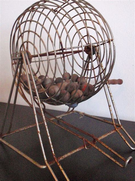 Funky Large Vintage Bingo Cage