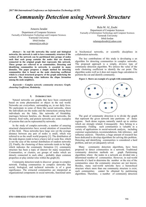 (PDF) Community detection using network structure