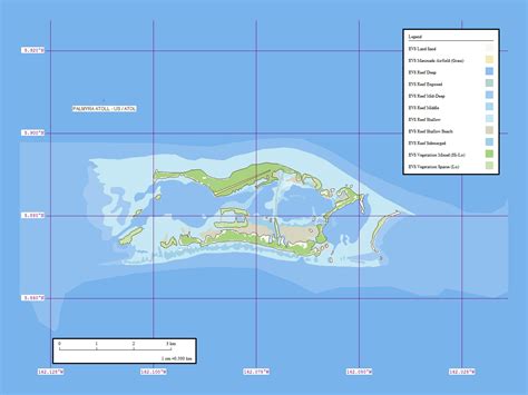 Large marplot map of Palmyra Atoll - 1:50,000 | Palmyra Atoll | Oceania ...