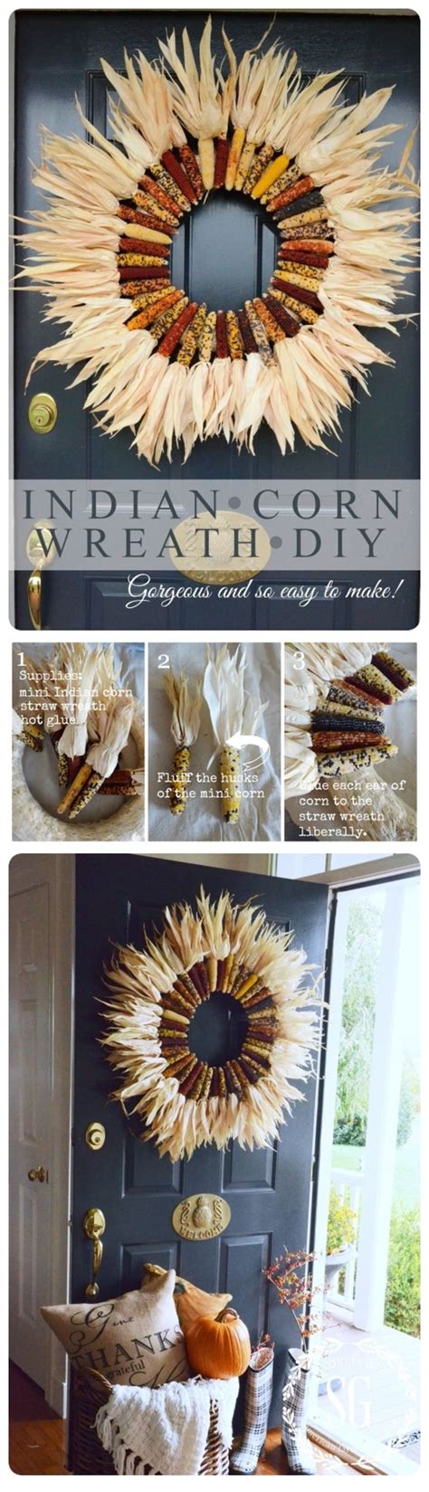 DIY Indian Corn Wreath Pictures, Photos, and Images for Facebook, Tumblr, Pinterest, and Twitter