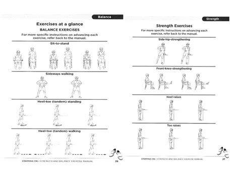 Printable Balance Exercises For Seniors With Pictures