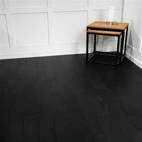 Liberty Floors Premier 14mm x 125mm Midnight Black Engineered Real Wood ...