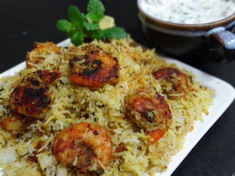 Prawn Biryani / Shrimp Biryani - Hyderabadi Style | Steffi's Recipes