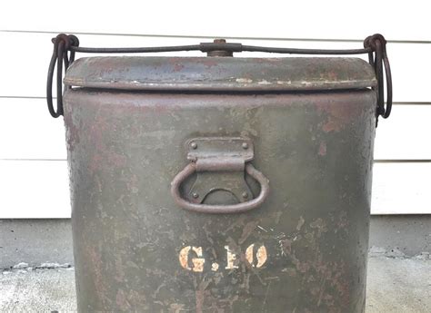 ORIGINAL WWII US MILITARY MERMITE CAN - 1942 - ROUND COOLER WARMER FOOD & DRINK | #1885294212