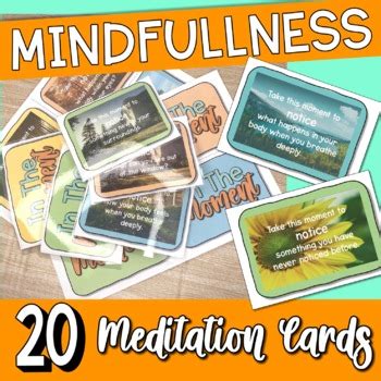 Mindfulness and meditation cards for your classroom gratitude practice