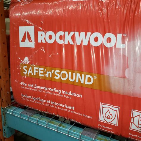 59 SQFT ROCKWOOL SAFE N SOUND FIRE AND SOUNDPROOFING INSULATION FOR INTERIOR WALLS AND IN ...