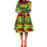 African Ankara Wax Print Midi Dresses – WhatNaturalsLove.com