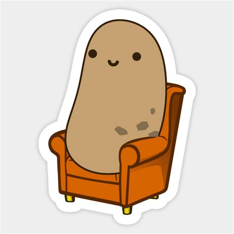 Cute Couch Potato - Couch Potato - Sticker | TeePublic