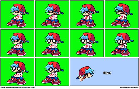 FnF Mr.Trololo's Sick day BF Sprites [GREENSCREEN] - Comic Studio