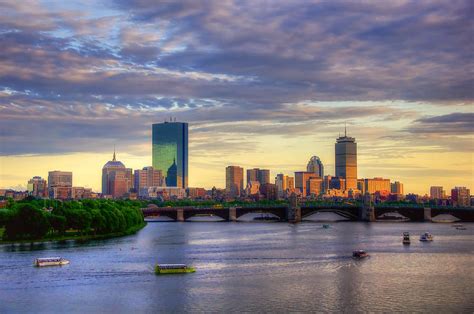 Boston Skyline Sunset Over Back Bay Photograph by Joann Vitali