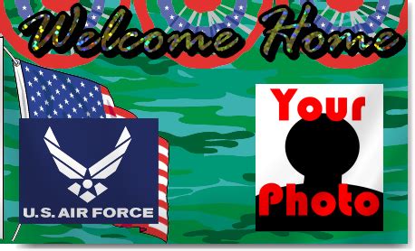 Air Force Welcome Home Banners in Camo | SignsToYou.com