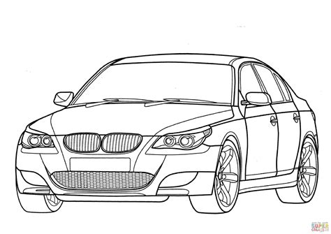 BMW M5 E60 coloring page | Free Printable Coloring Pages