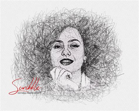 Scribble Photo Art Effect - Design Cuts