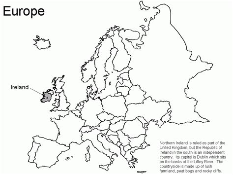 Europe And Asia Map Coloring Page