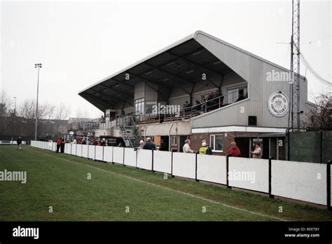 The main stand at Cambridge City FC Football Ground, Milton Road ...