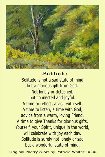 Solitude Poems And Quotes. QuotesGram