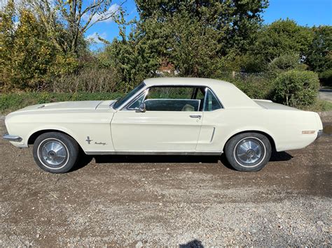 1968 V8 Ford Mustang Coupe Wimbledon White PROJECT - Oakwood Classics